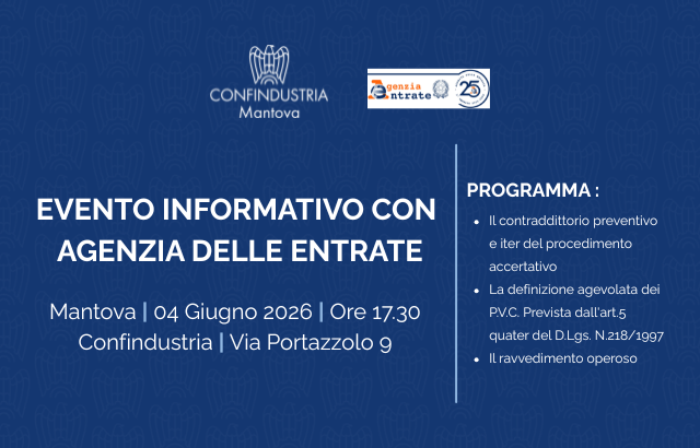 Evento Confindustria Mantova e Agenzia delle Entrate